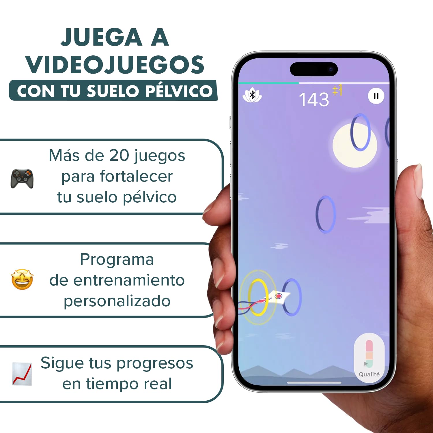 Perifit Care Estimulador y Ejercitador de Suelo Pélvico con App – Sonda Kegel con Biofeedback Médico para Incontinencia Urinaria & Recuperación Postparto – Dispositivo Médico CE