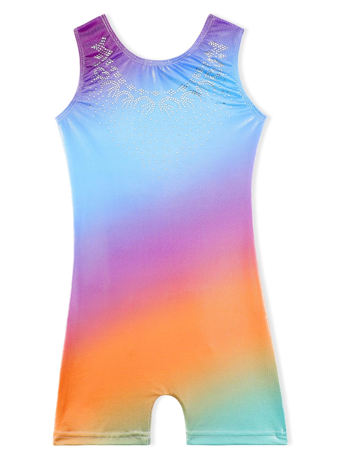 Leotards for Girls Gymnastics Toddler Dance Biketards Mermaid Unicorn Athletic Dance Wear Shiny Rainbow Blue Hotpink