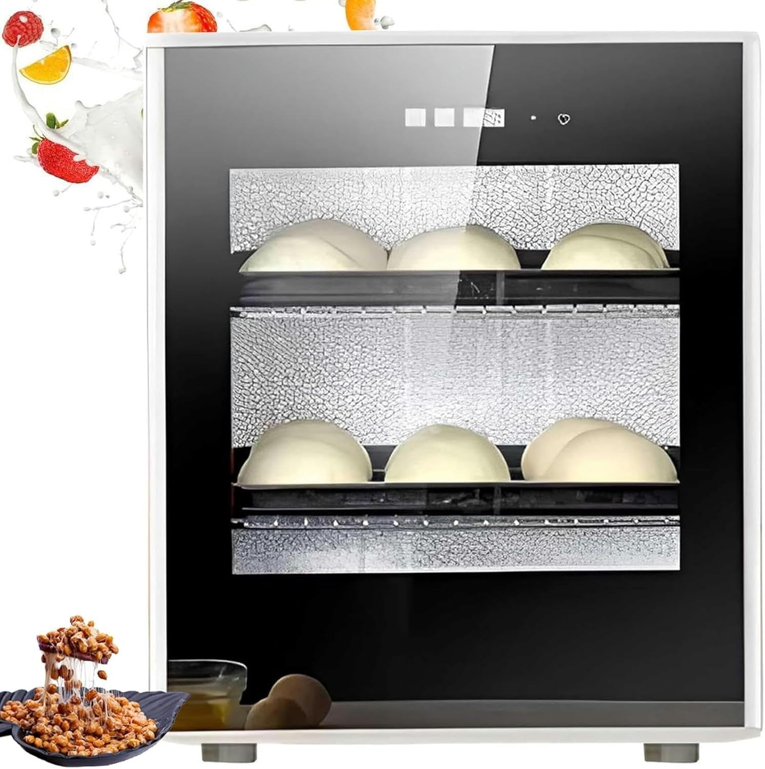 40L Electric Dough Fermentation Machine, Natto Yogurt Bread Fermentation Machine, Humidity and Temperature Control, Smart Panel for Making Bread, Rice Wine, Toast, Yogurt