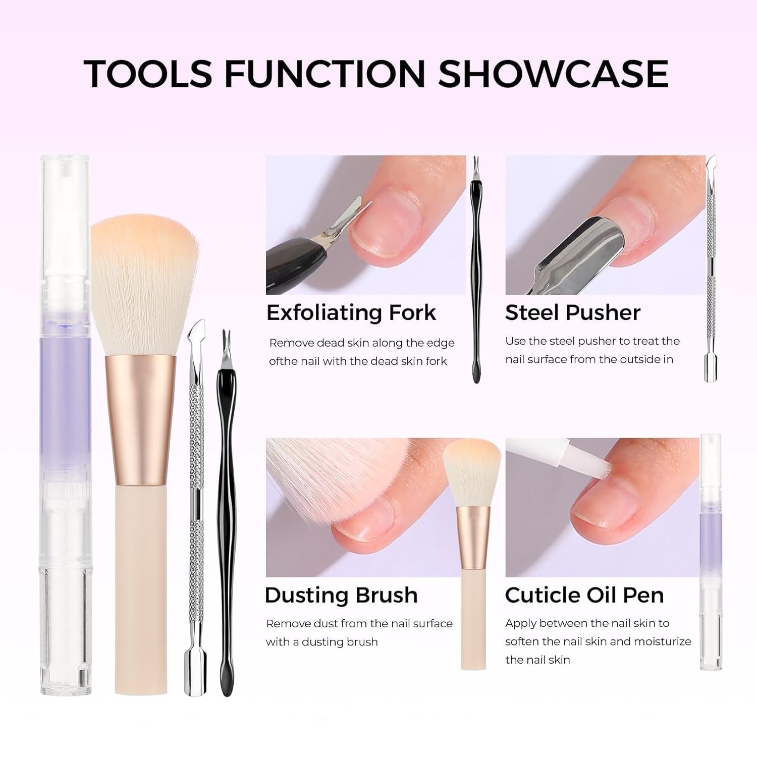 Dip Powder Nail Kit: 30-Color Set with Glitter Pink and More Colors Dip Powder Liquid Set Base Top Coat Activator Starter Kit for DIY At Home for French Manicures