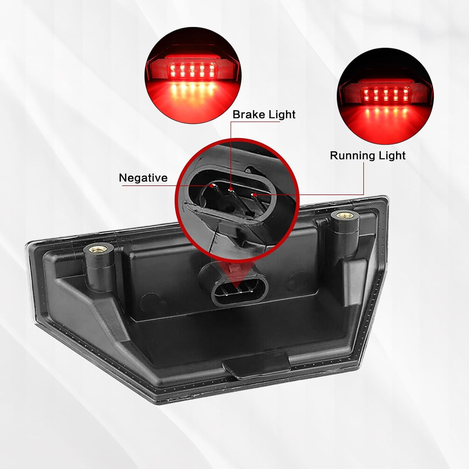 UTV LED Tail Lights Compatible with Polaris Ranger 900 XP 1000 570 Full Size 2014-2024, General XP XP4 1000 2017-2021, Replaces #2412774 2411866, Red Taillights Brake Stop Light (2 pack)