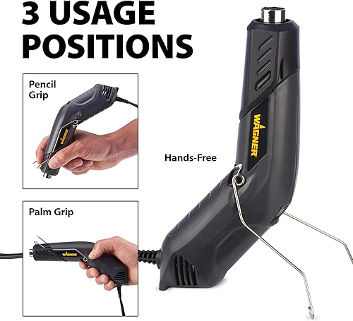 Miniatura 5 de Wagner Spraytech 2410910 HT400 Kit eléctrico de pistola de calor, pistola de calor para reparación de cables eléctricos, tubería de encogimiento,