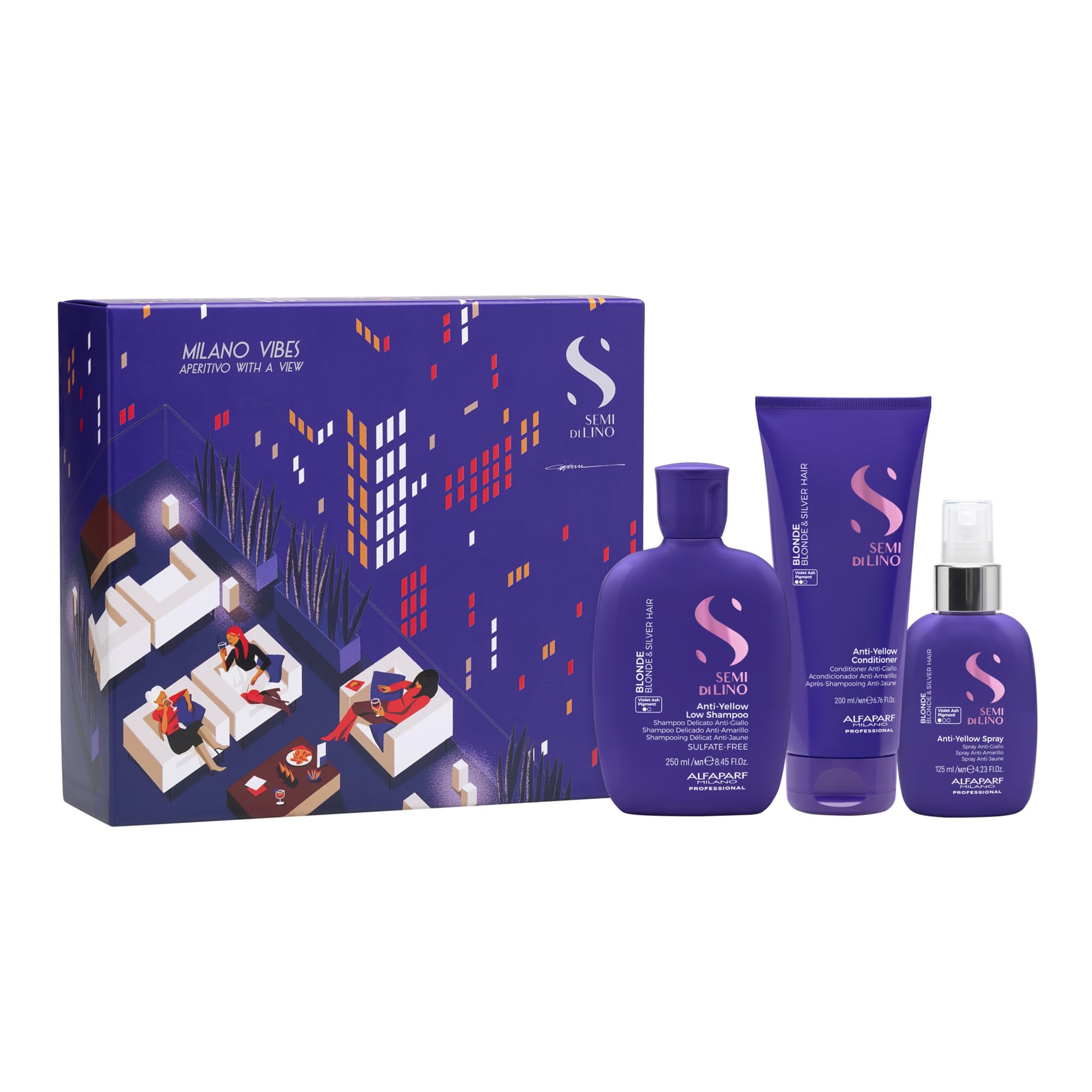 Alfaparf Milano Zestaw lnu Holiday Blonde do włosów blond i srebrnych