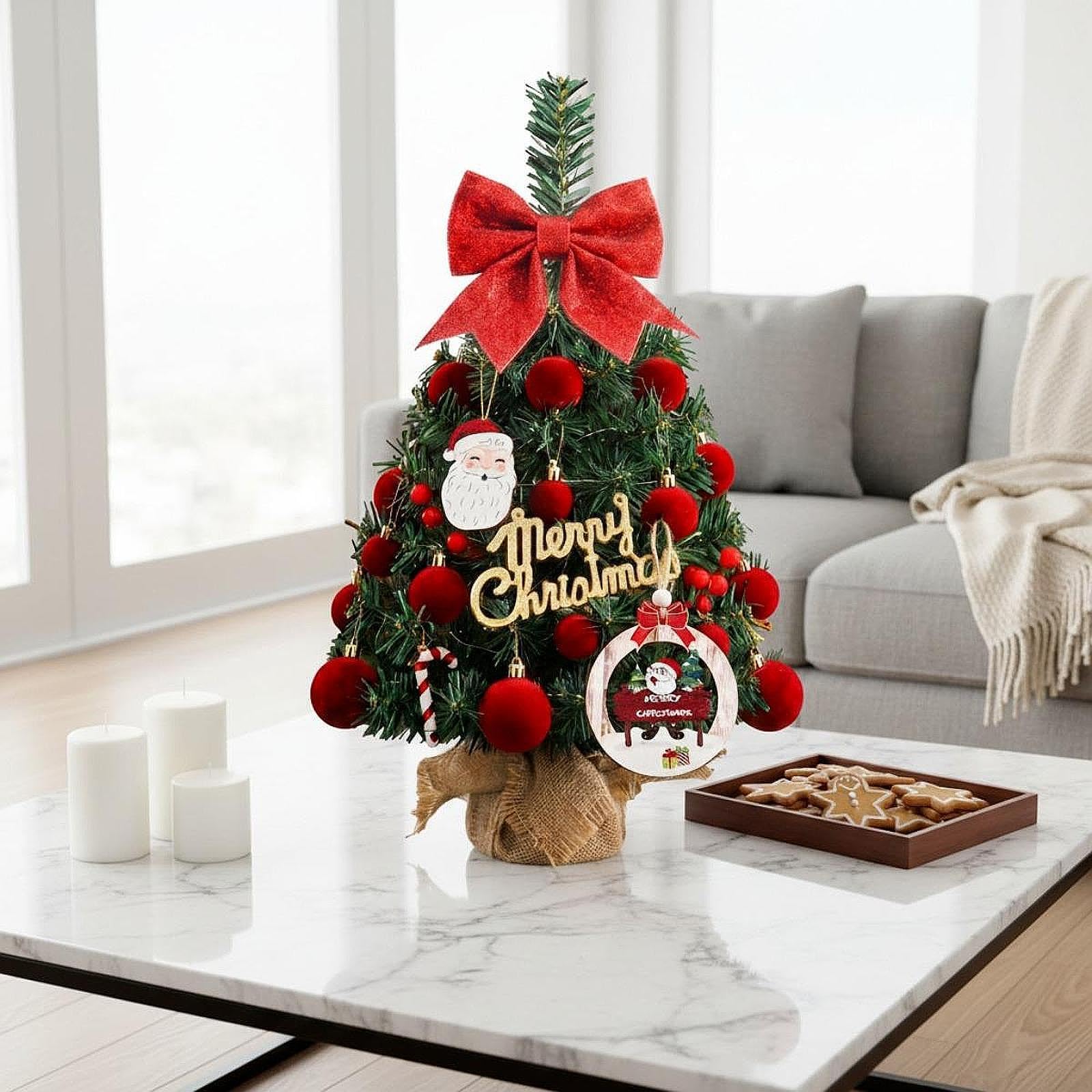 Sharplace Mini Adornos para de Navidad, Figura de de Navidad, Regalo Creativo para Inauguración de Casa, Decoración Navideña para Interiores,