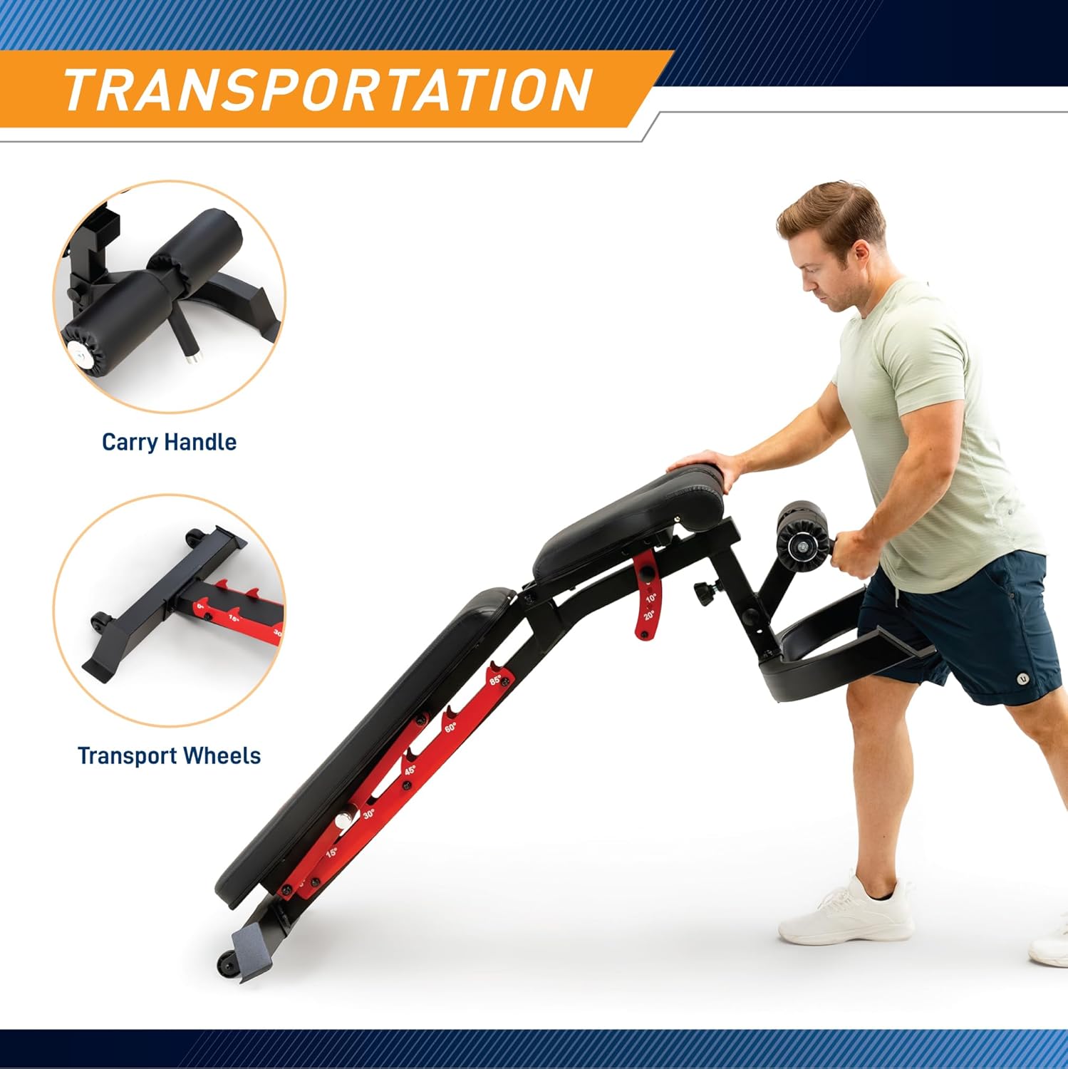 Marcy Adjustable Weight Bench for Home Gym, Heavy-Duty Workout Bench Press with 7-Position Backrest, Incline Decline Flat, Preacher Curl Pad, Leg Anchor, Full Body Strength Training Equipment SB-7799