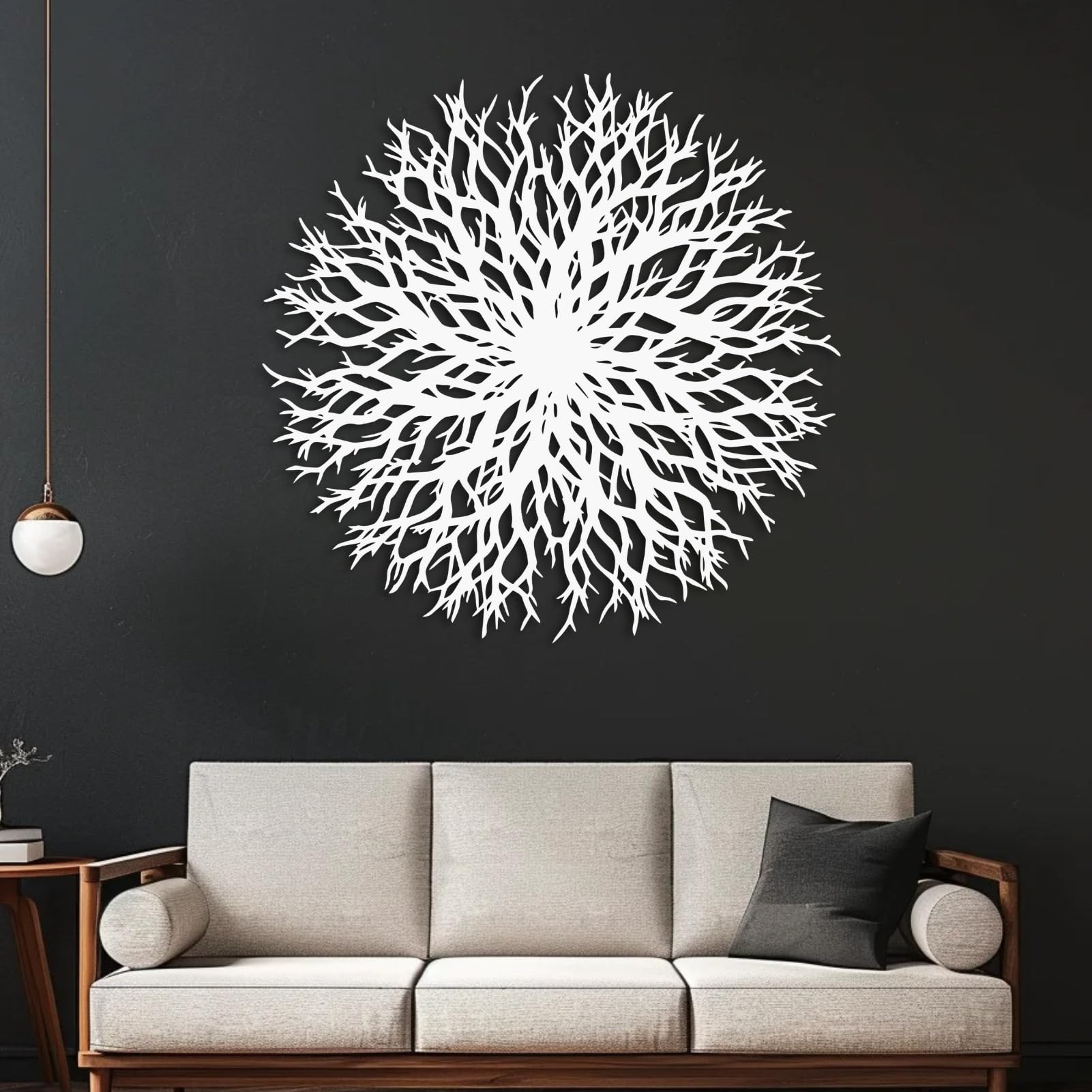 Art décoratif en métal arbre de vie pour jardin et entrée, esprit moderne