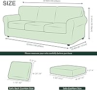 Vista 51 de CHUN YI - Funda elástica para sofá (7 piezas), funda para sofá de 3 plazas con tres respaldos y cojines separados con banda elástica, tela jacquard