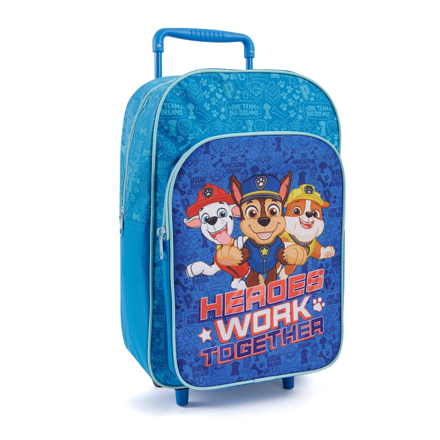 Paw Patrol Rugzak voor Kinderen 3 4 5 6 Jaar - Blauwe Schooltas voor kleine Jongen met Honden Marshall Chase Rubble - Kleuterschool Rugtas met Verstelbare Schouderriemen - 30x24x10 cm - Perletti