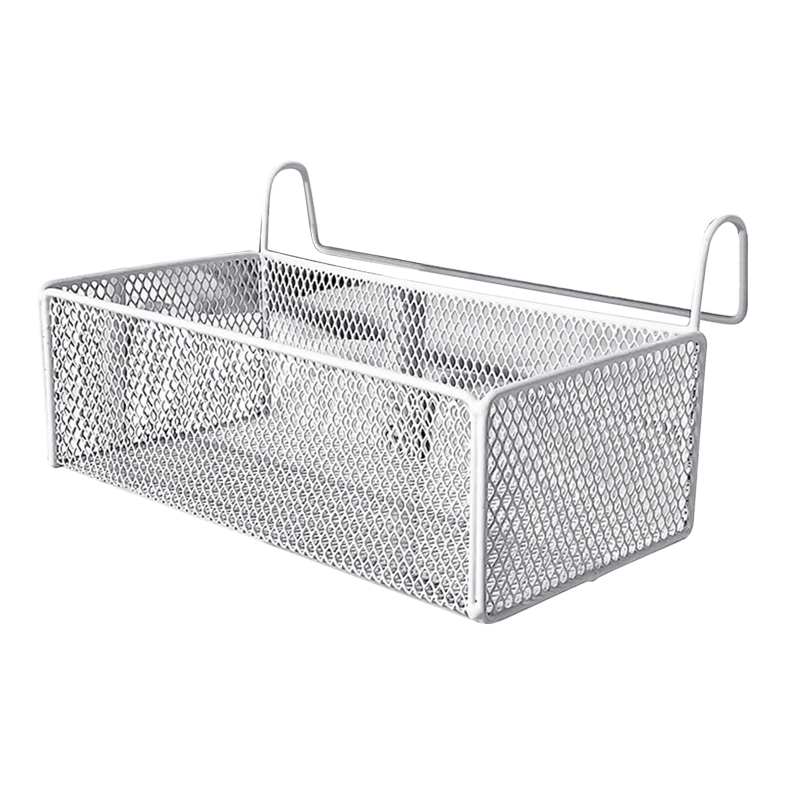 Multipurpose Bed Hanging Storage Organizers Sturdy Metal Basket Accessory for College Dorms and Cubicles Adjustable Bedsides Shelf