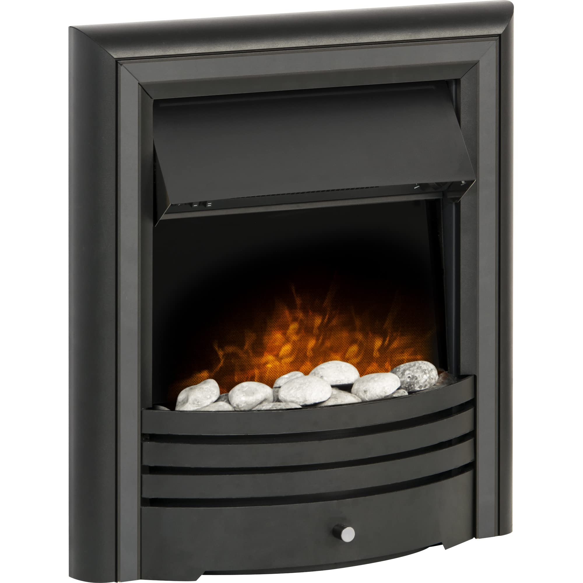 Adam Black Cambridge Pebble Electric Fire In Size 1