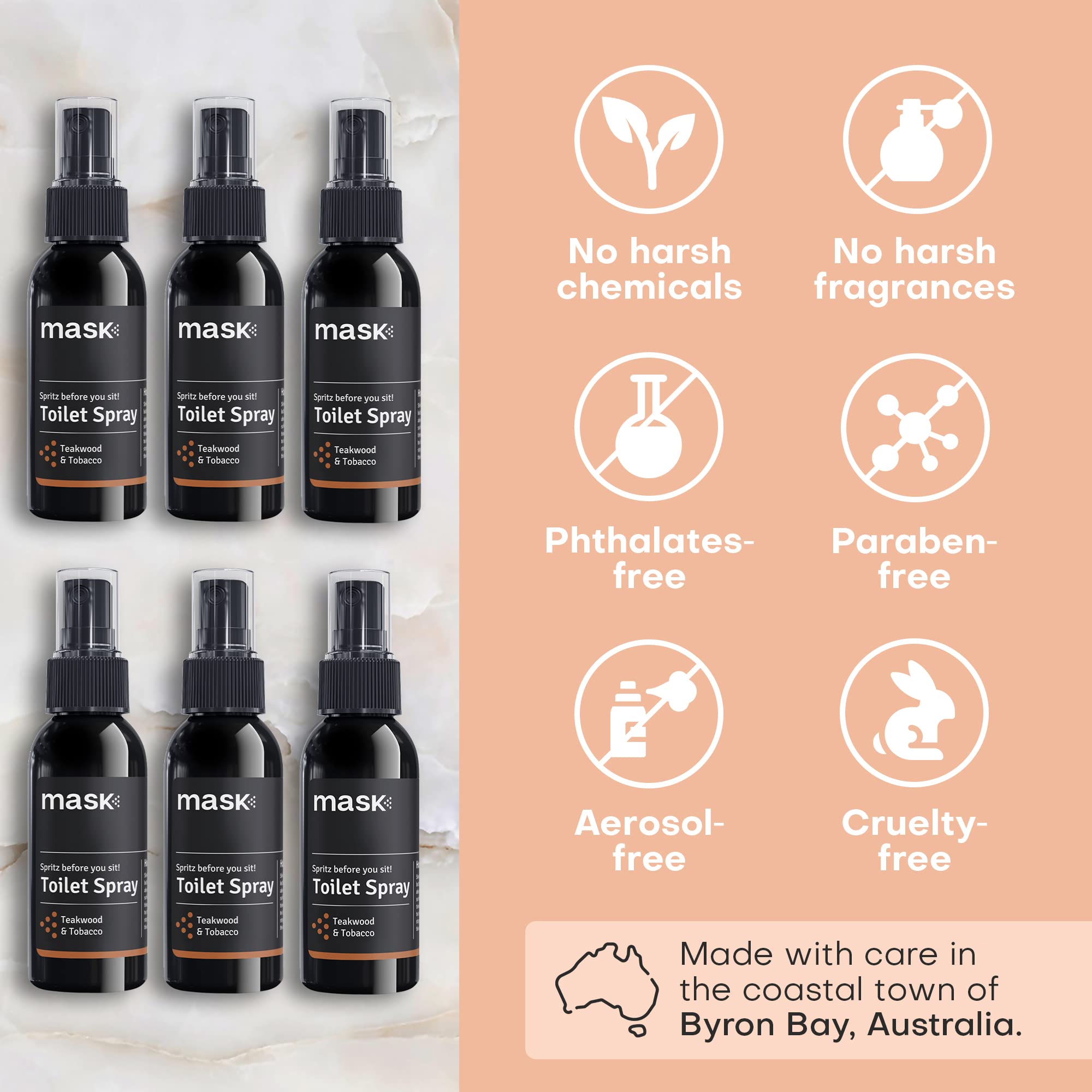 mask toilet spray teakwood and tobacco Mask Toilet Spray, Bathroom Deodorizer Air Freshener, Travel Size, 6-Pack, Teakwood  Tobacco Scent : Amazon.com.au: Clothing, Shoes & Accessories
