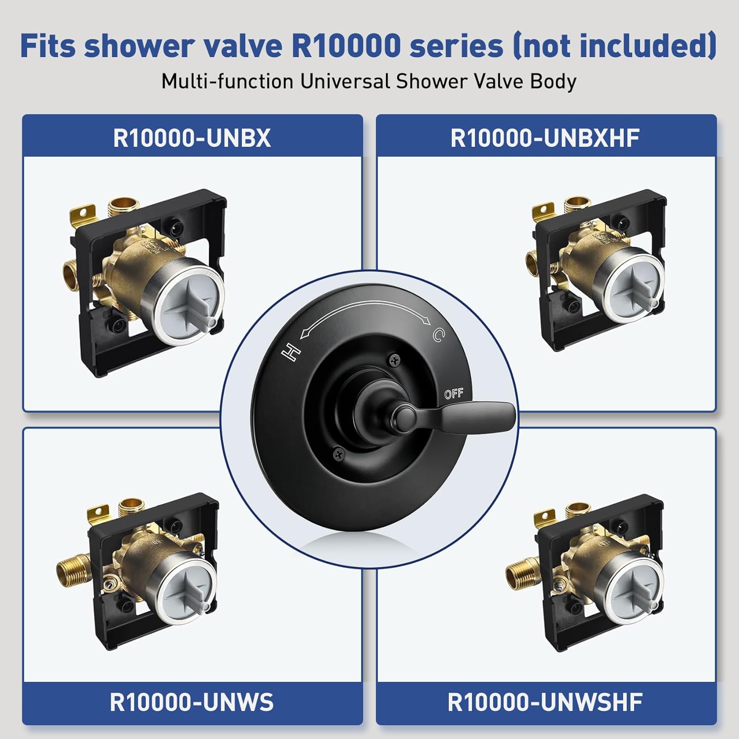 Upgrade T14032-BL Matte Black Shower Handle Replacement for Delta 14 Series Shower Trim Kit for RP46074 & R10000 Series Valves(Valve Not Included)