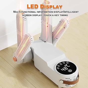 Electric Shoe Dryer Portable Boot Heater 150W for Work Boots Glovess Hats Socks Ski Boots with Heat Dissipation, Heats Up to 60°C