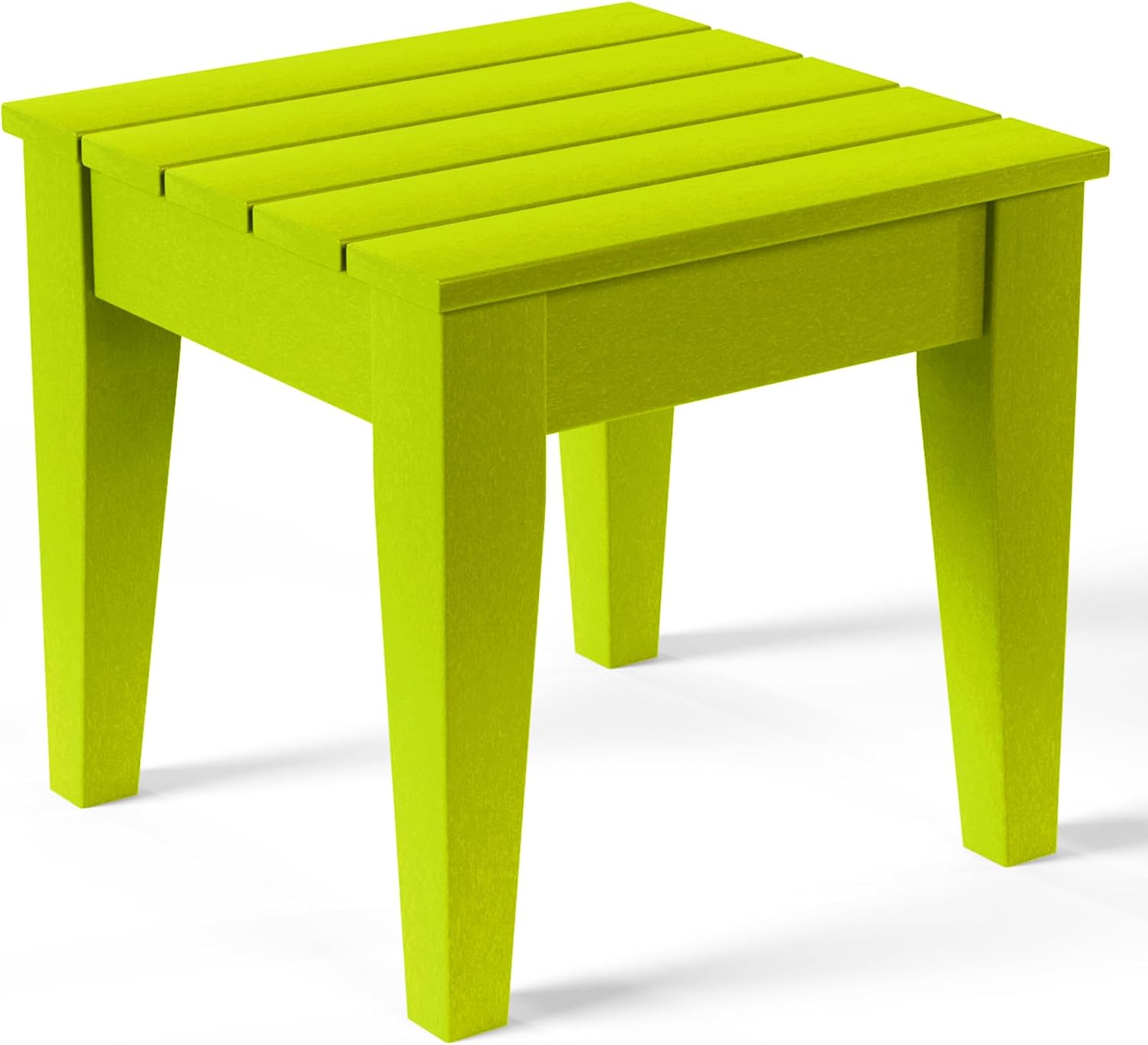 Costaelm Small Outdoor Side Table, Patio End Table Weather Resistant Outdoor Coffee Table, Square Conversation Table for Indoor, Porch, Balcony, Garden, Poolside, Deck, Lime