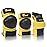 JBM international Adult / Child Knee Pads Elbow Pads Wrist Guards 3 In 1 Protective Gear Set, Yellow, Youth / Child