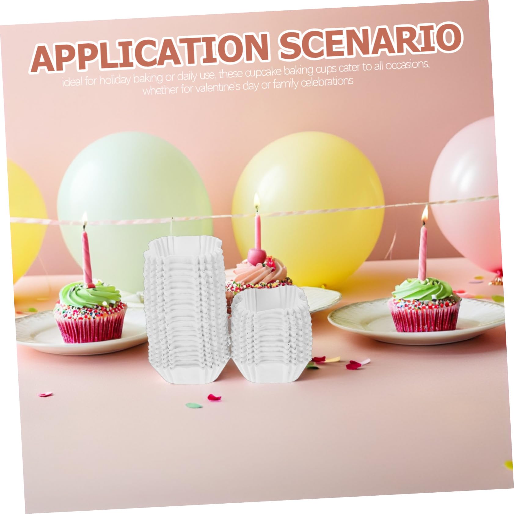 BESPORTBLE 3000 Moldes para Muffins Cuadrados de Papel Blanco, Resistentes al Calor Aceite, Ideales para Hornear Pasteles, Cupcakes y Tartas en Fiestas y Celebraciones