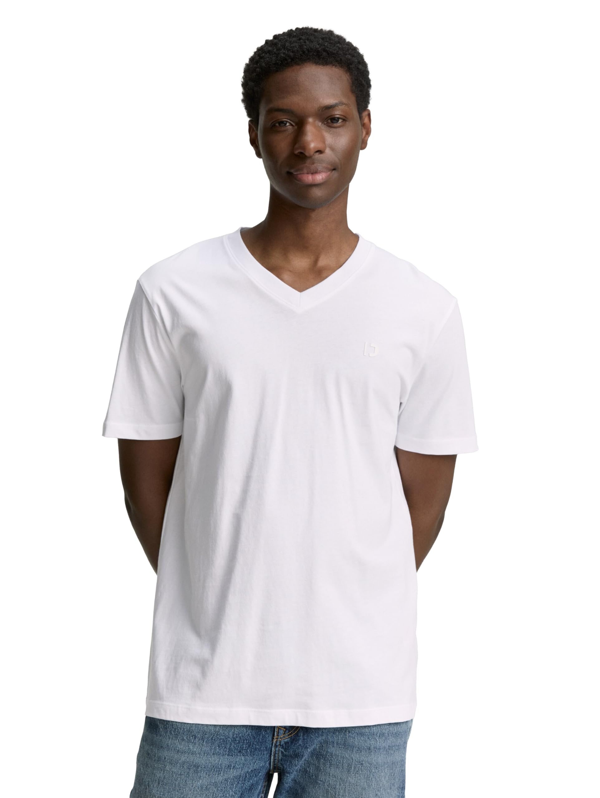 TOM TAILOR Denim Men's 1046117 T-Shirt, 20000-White, L