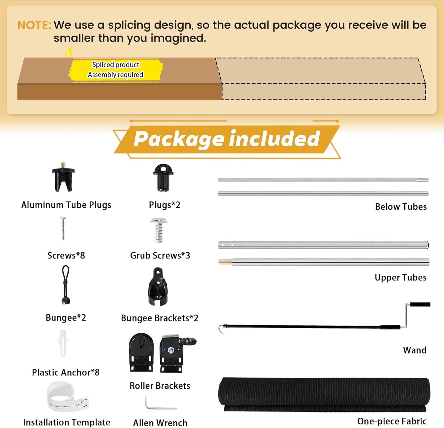 Outdoor Roller Shades for Patio 7'Wx6'H Black, 90% UV Block & Privacy Protection Outdoor Blinds, Cordless Porch Shades Outdoor Roll Up with Splicing Design 15-Min Install