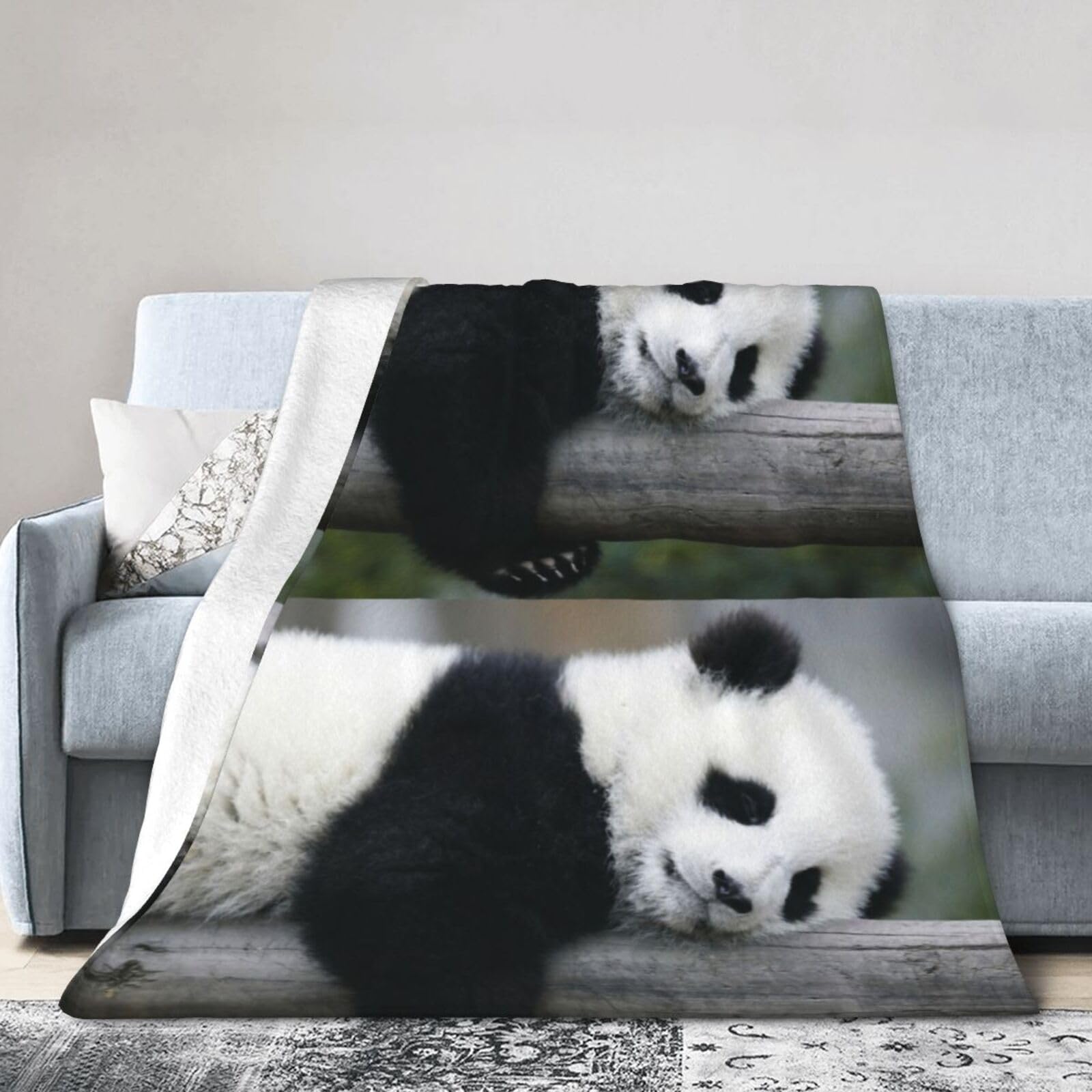 Niedliche Panda-Decke, Weiches, Leichtes Flanell, F Produktbild-Vorschau 4