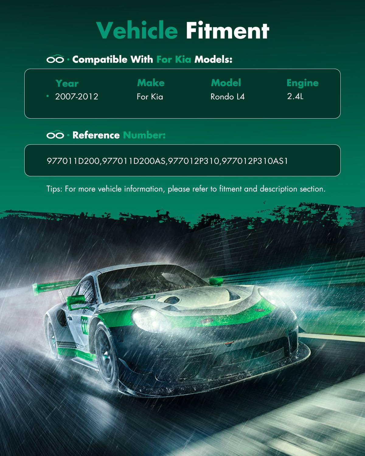 SCITOO AC Compressor for Kia Rondo 2.4L 2007-2012