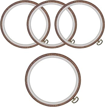 Fjn 4 Pcs 6 Inch Embroidery Hoop, Round Cross Stitch Hoop Rings