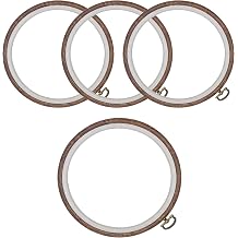 4 Pcs 6 Inch Embroidery Hoop, Round Cross Stitch Hoop Rings Durable Embroidery Hoops for DIY Art Craft Sewing Projects, Decorative Embroidery Hoop Frame Kits for Handmade Ornaments & Home Display