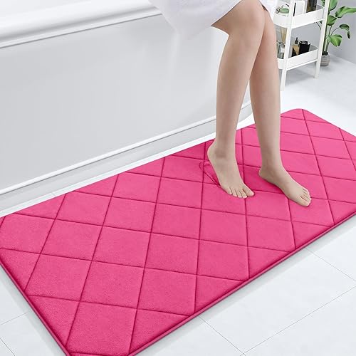 Miniatura 24 de OLANLY Tapete de baño de espuma viscoelástica de 24 x 16 pulgadas, ultra suave y absorbente, lavable a máquina, cómodo tapete de baño para suelo de