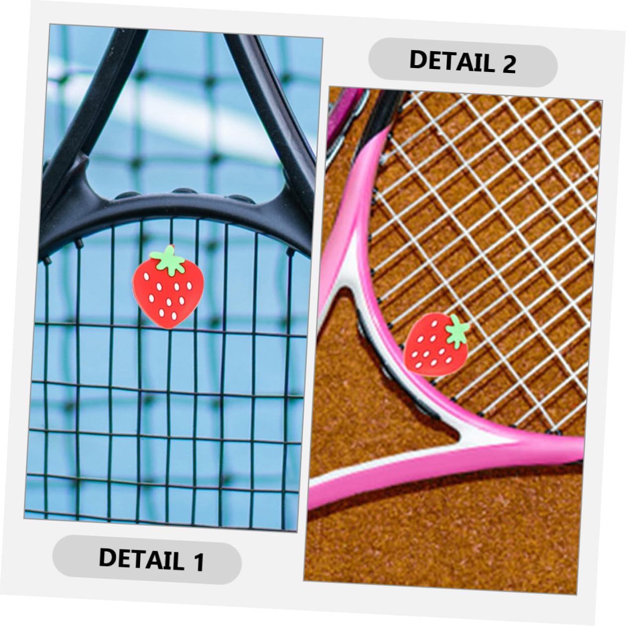 Toddmomy Silikon Tennis Schläger Dämpfer Erdbeerform Effektive Vibrationsdämpfer Für Tennisschläger Leicht Langlebig Und Installieren Für Tennisfreunde Und Familie