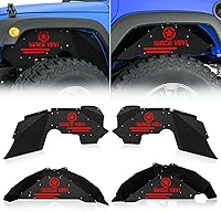 EYOUHZ Steel Inner Fender Liners for 2007-2018 Jeep Wrangler JK/JKU - Front Rear Mud Guards, Rust-Proof, Bolt-On Install (4PCS)