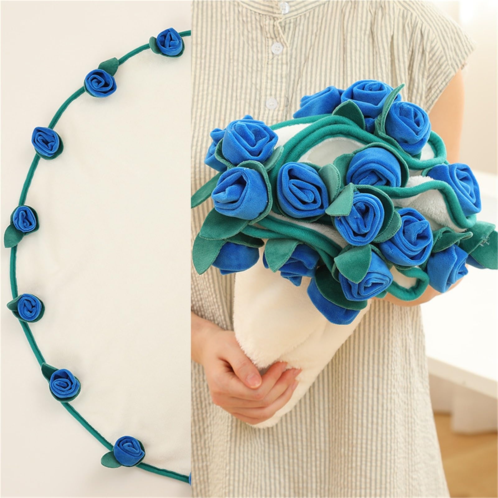 Amazon｜完成した花のバラの花束ブランケット、バラの