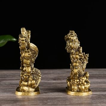 BRABUD Fengshui Chinese Dragon & Phoenix Statue Resin Fgurine Wedding Gift Home Decoration Collection TQGJBS91