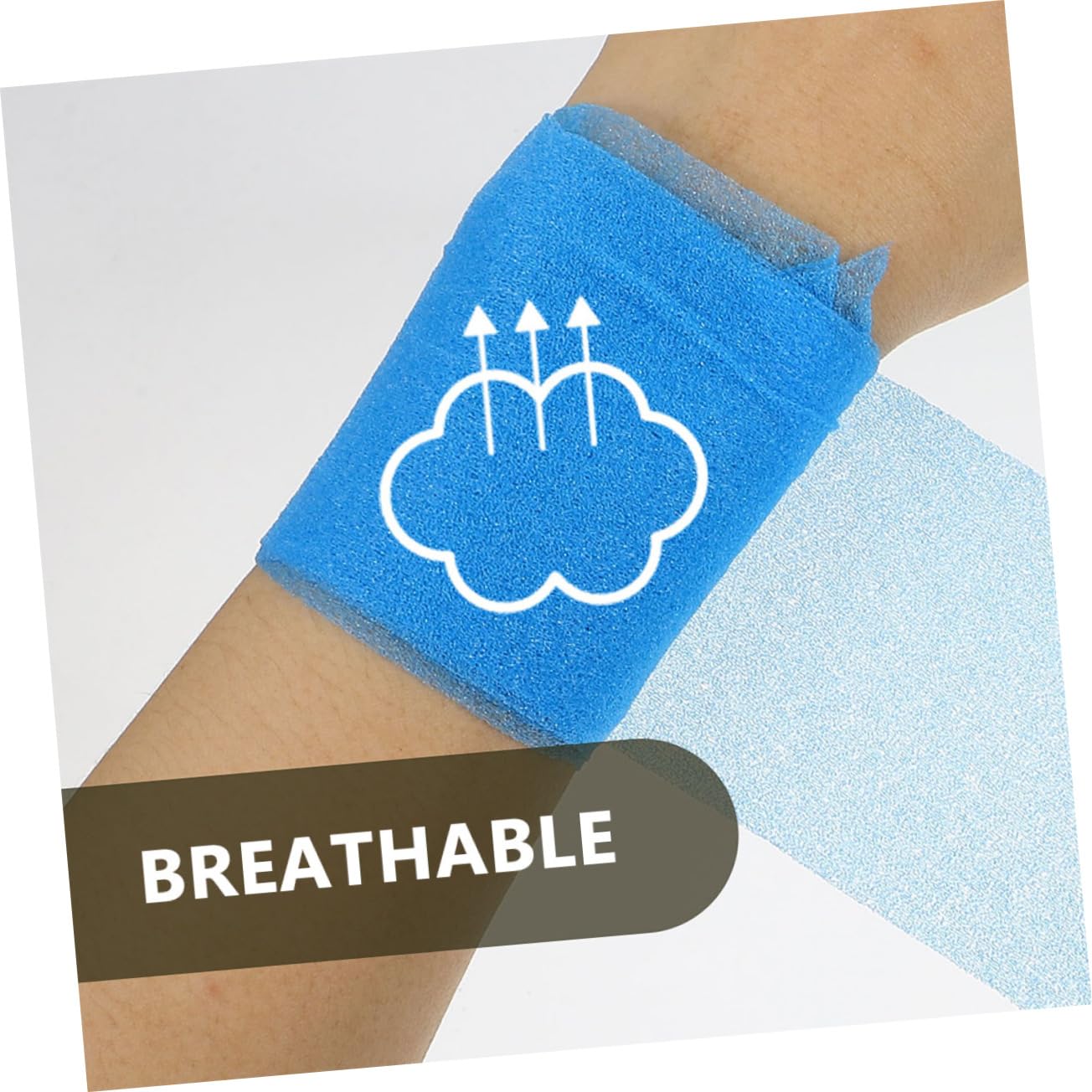 BESTonZON Schlägerdämpfungsbandagen Griff Tennis Badminton Ausbildung Wickeln Elastische Bänder Körpergelenkpackungen Fußballband Wickelbänder Schwamm Blue 3rollen