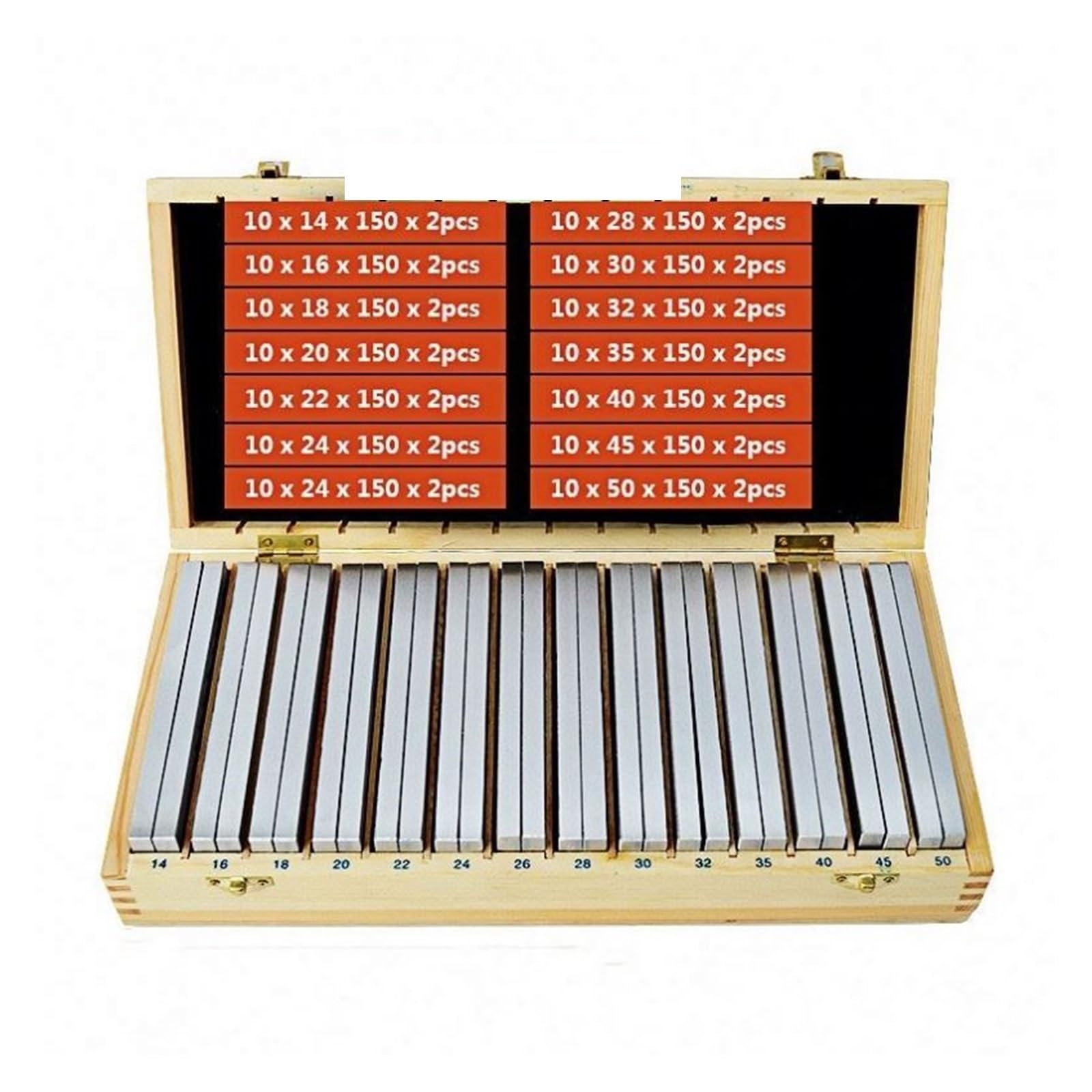 Mthckxjbsuz 28Pcs Gauge Block, 150X10mm Precision Parallel Set Block Set Parallel Pad Gauge Block Milling Pads