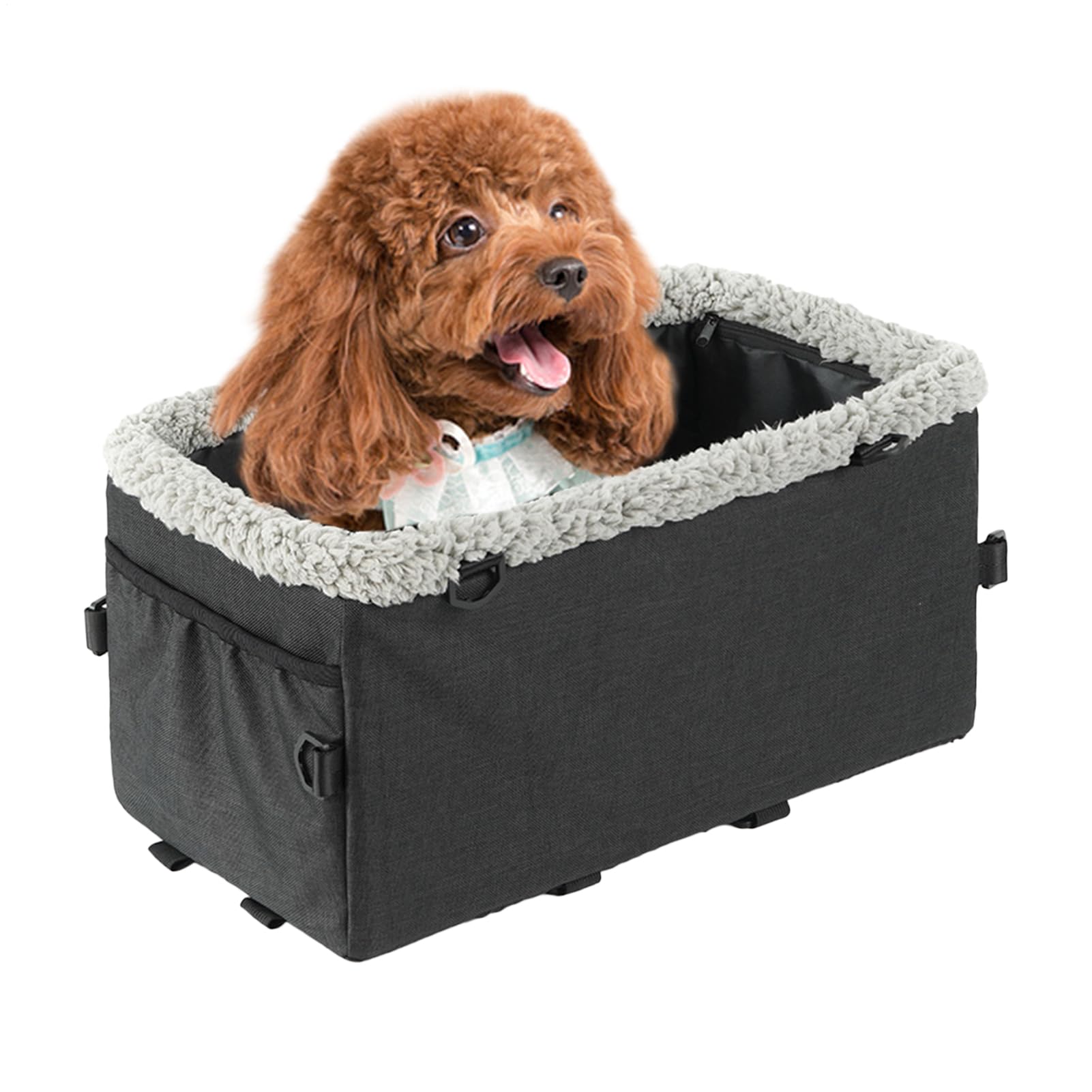 Siège d'auto pour animaux de compagnie, siège d'auto chien Siège d'auto de | Lit de booster de chat portable avec sangles réglables pour véhicule de