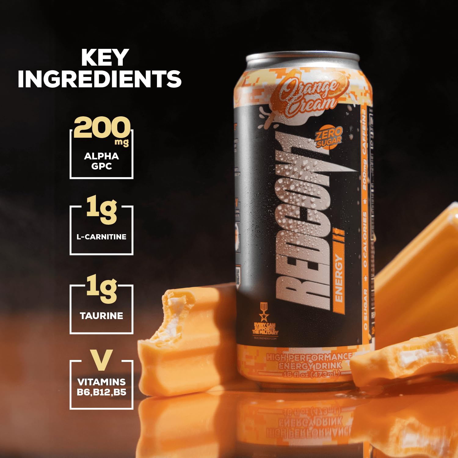 Amazon.com : REDCON1 Energy High Performance Drink, Orange Cream
