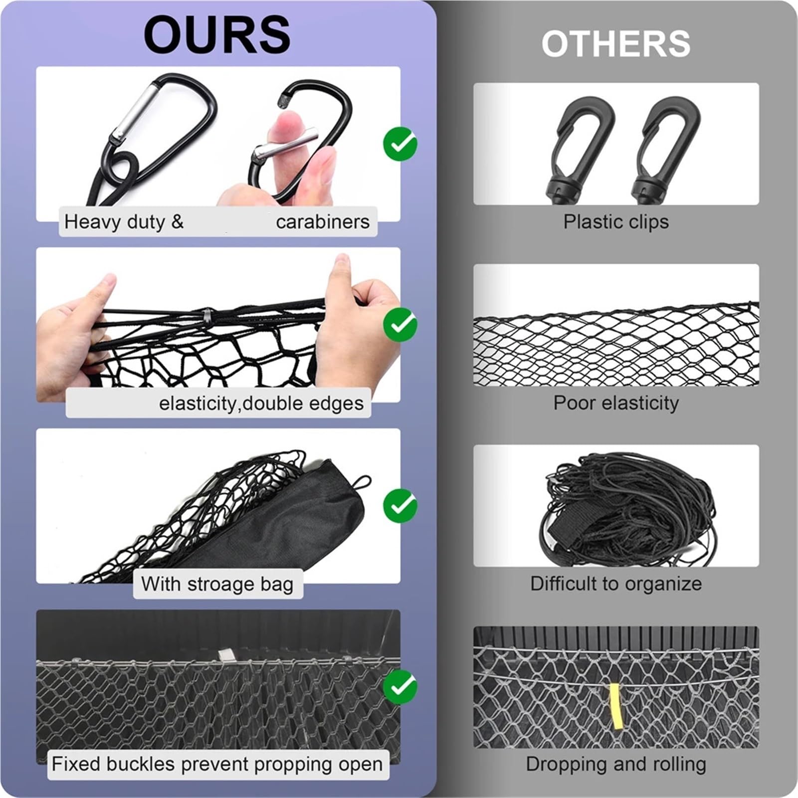 Organizzatore di Bagagli con Rete carico in Nylon | Deposito auto: organizer in rete for rete di carico