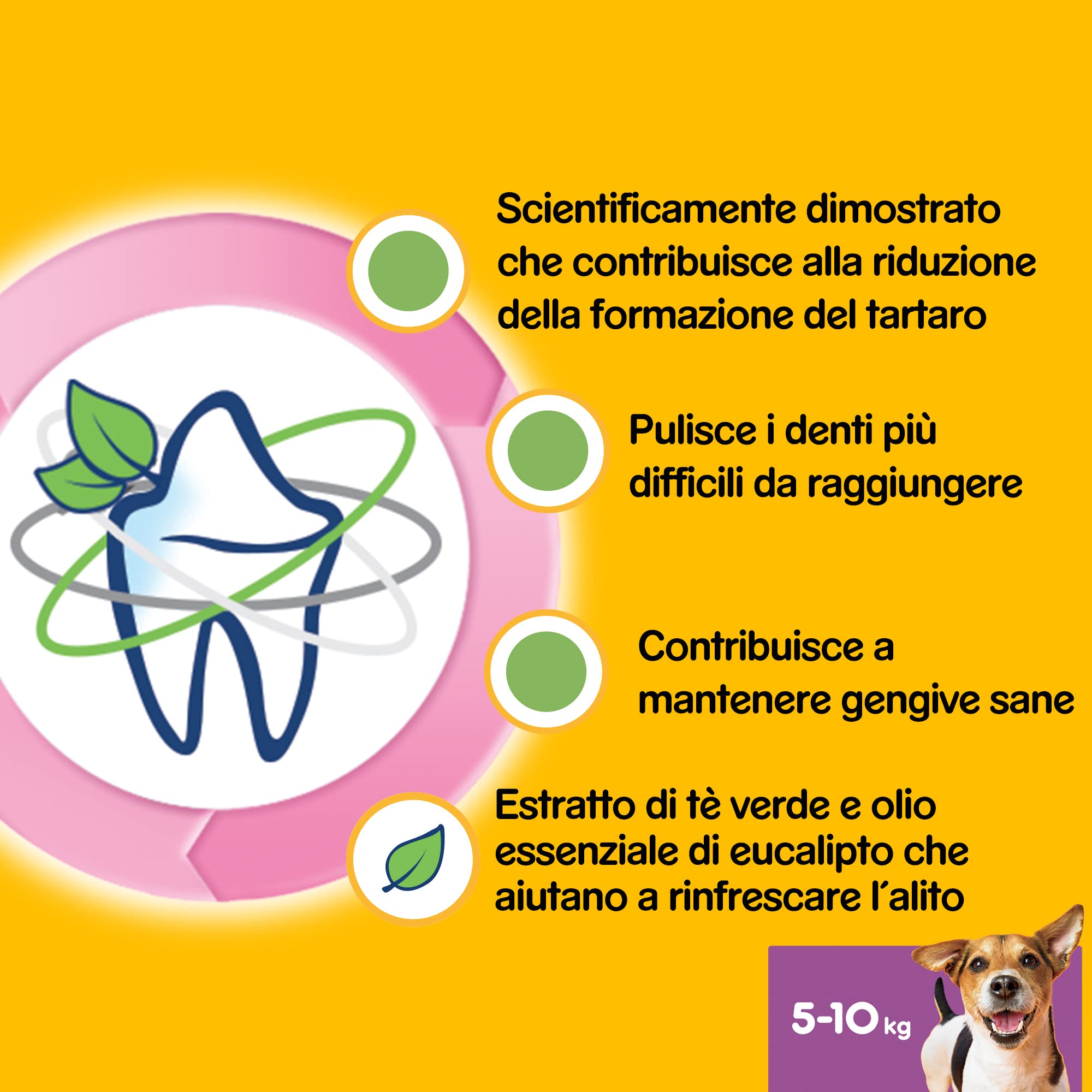 Pedigree Dentastix Fresh 112 Snack per la Igiene Orale (Cane Piccolo 5-10 kg) 440 g 28 Pezzi - 4 Confezioni da 28 Pezzi (112 Pezzi totali)