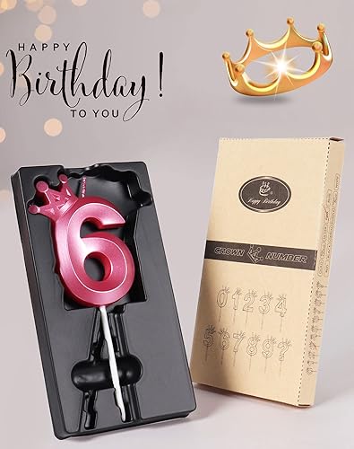 Miniatura 7 de Velas de cumpleaños 21 para pastel, velas rosas número 21 con corona, diseño 3D para tartas de cumpleaños para niñas y mujeres, fiesta de