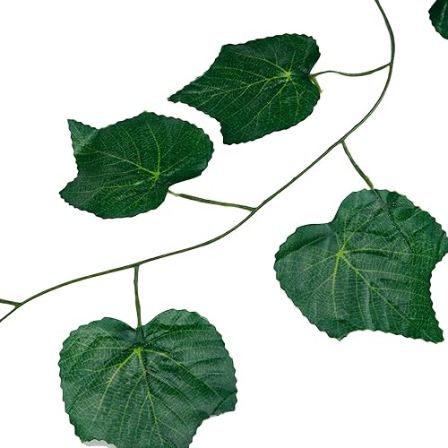 Miniatura 4 de Tighall Guirnalda de follaje de hojas verdes artificiales de 87 pies, decoración de hojas verdes sintéticas, plantas colgantes falsas para
