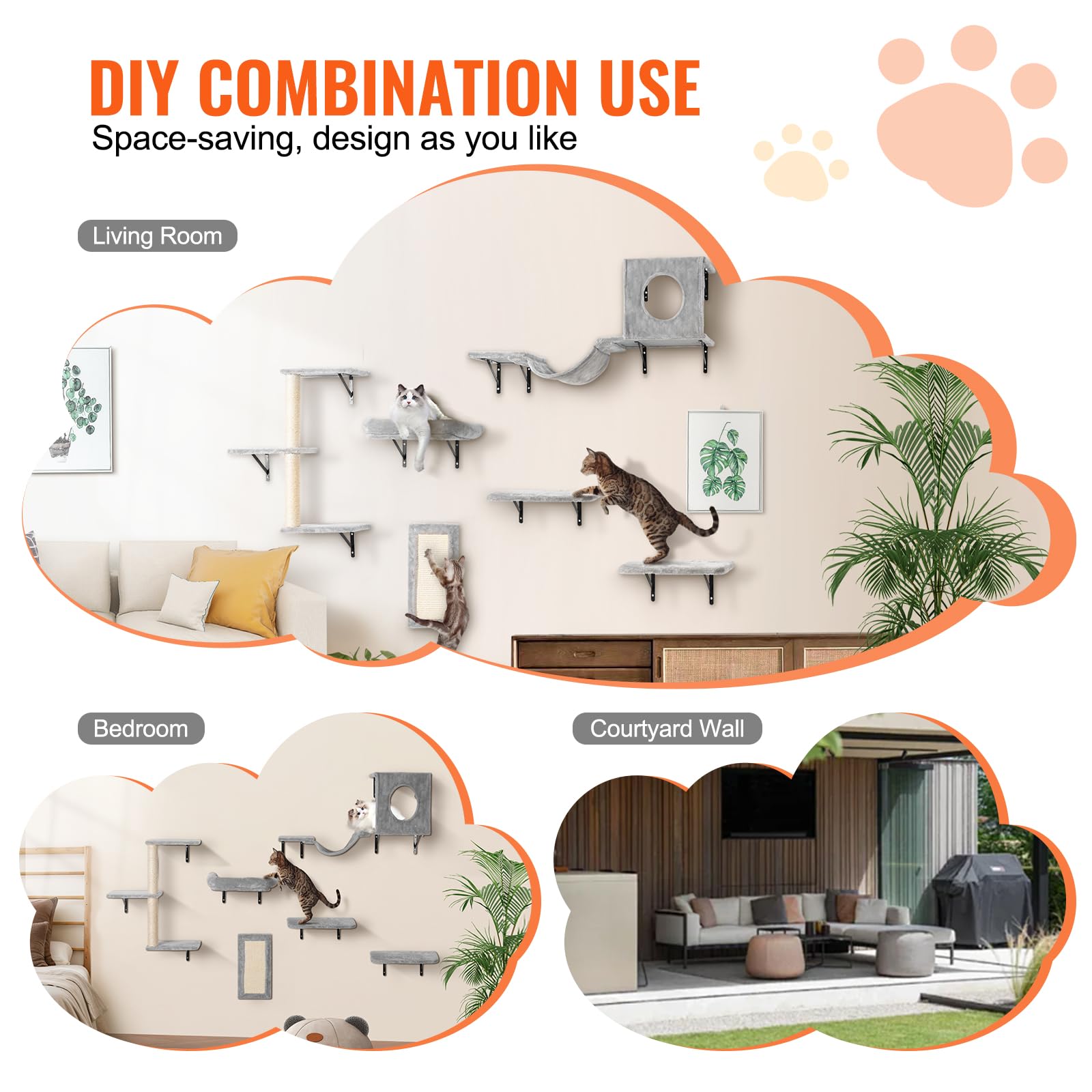 Cama Para Gatos Transparente Akynjtbca - Estilo Cápsula, Montaje En Pared