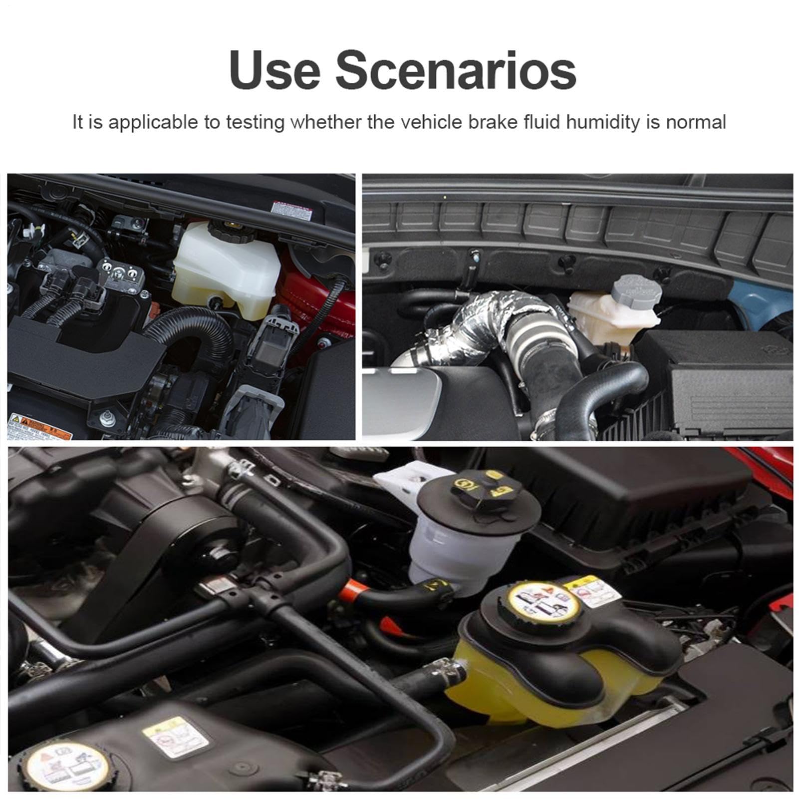Probador de humedad de líquido de frenos, analizador de comprobación para refrigerante, bolígrafo de inspección de líquido de frenos, para motocicleta, camión, garaje, carreras, taller al aire