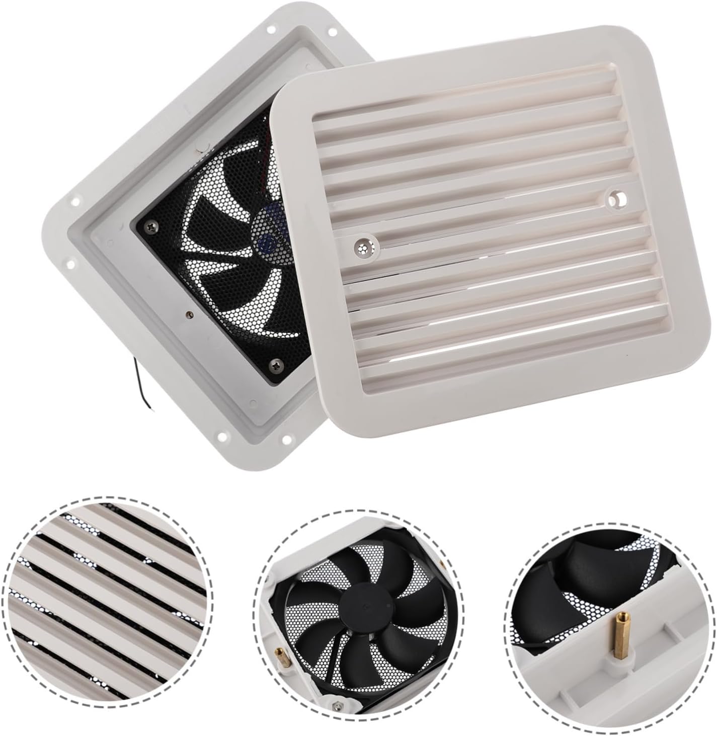 3pcs Side Exhaust Fan for Rv Trailer Lightweight and Weatherproof Camper Cooling Low- for Efficient Ventilation