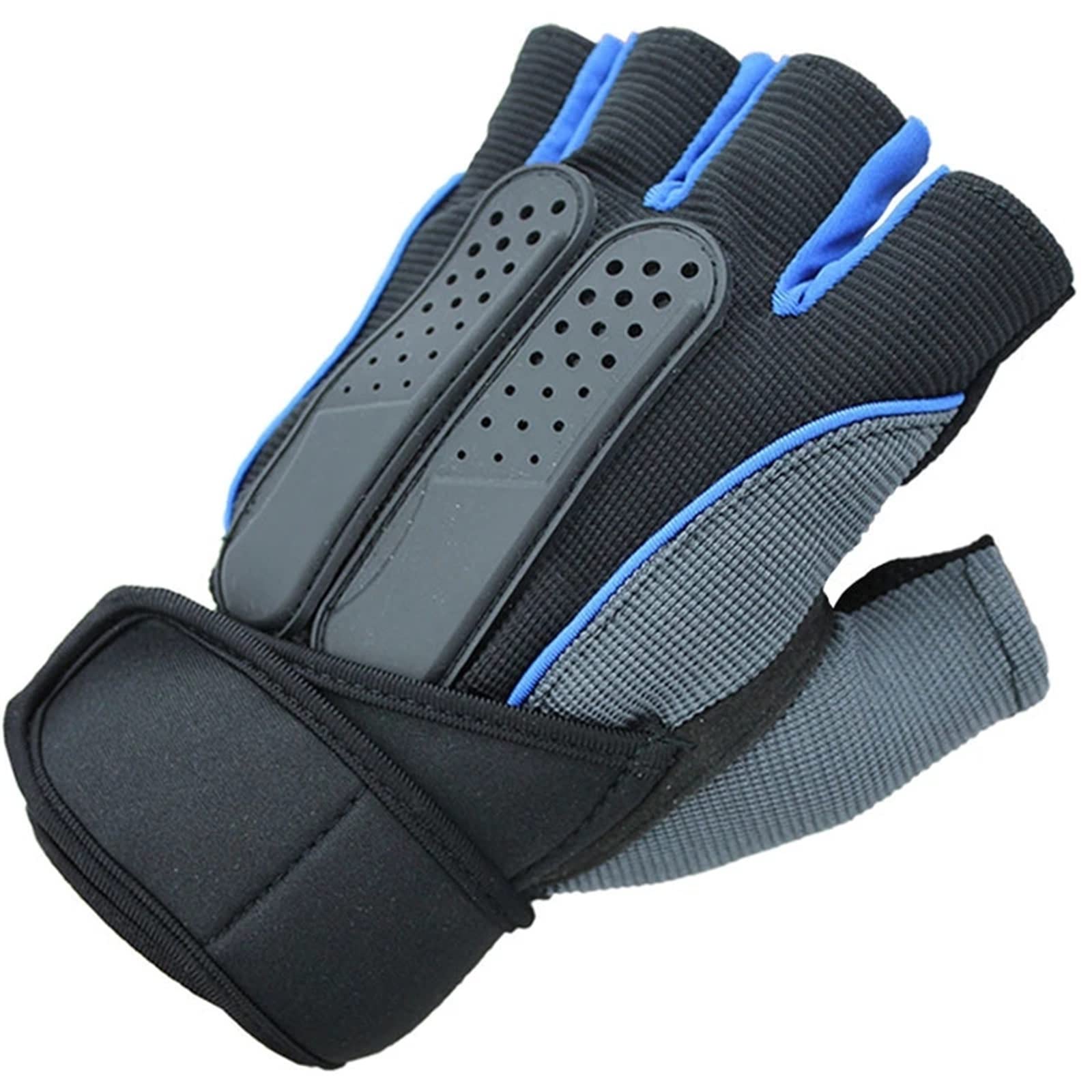 Guanti Antiscivolo per la Palestra Guanti da Moto Senza Dita for Esterni con Impugnatura a Mano(L)
