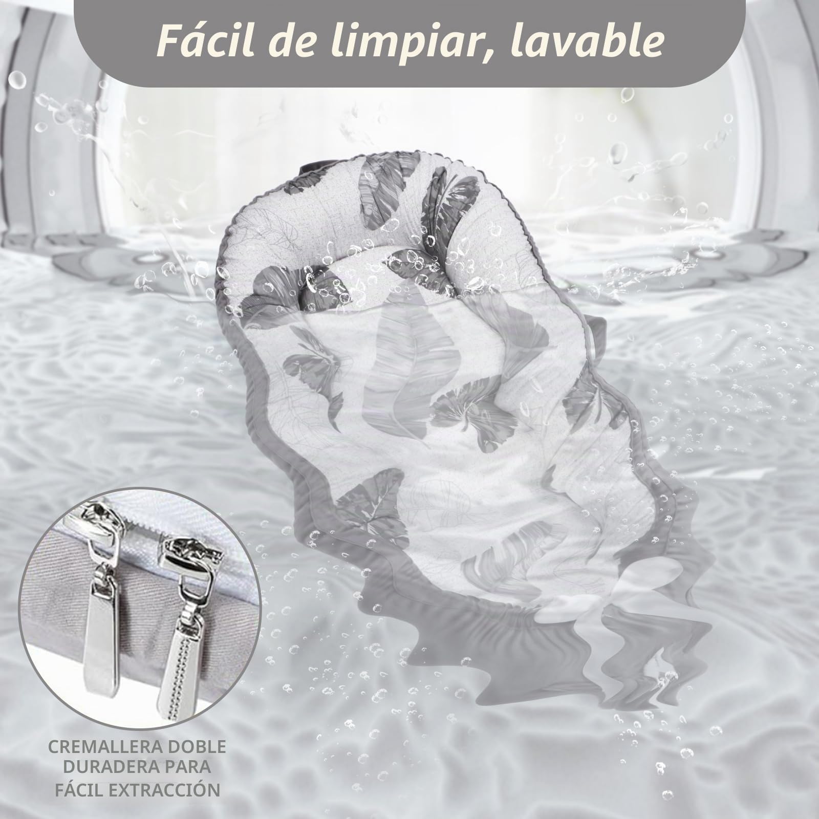 EAQ Nido Bebé Recién Nacido, Reductor de Cuna Nidos para Recién Nacidos y Bebés, Cuna Cama de Viaje Portátil