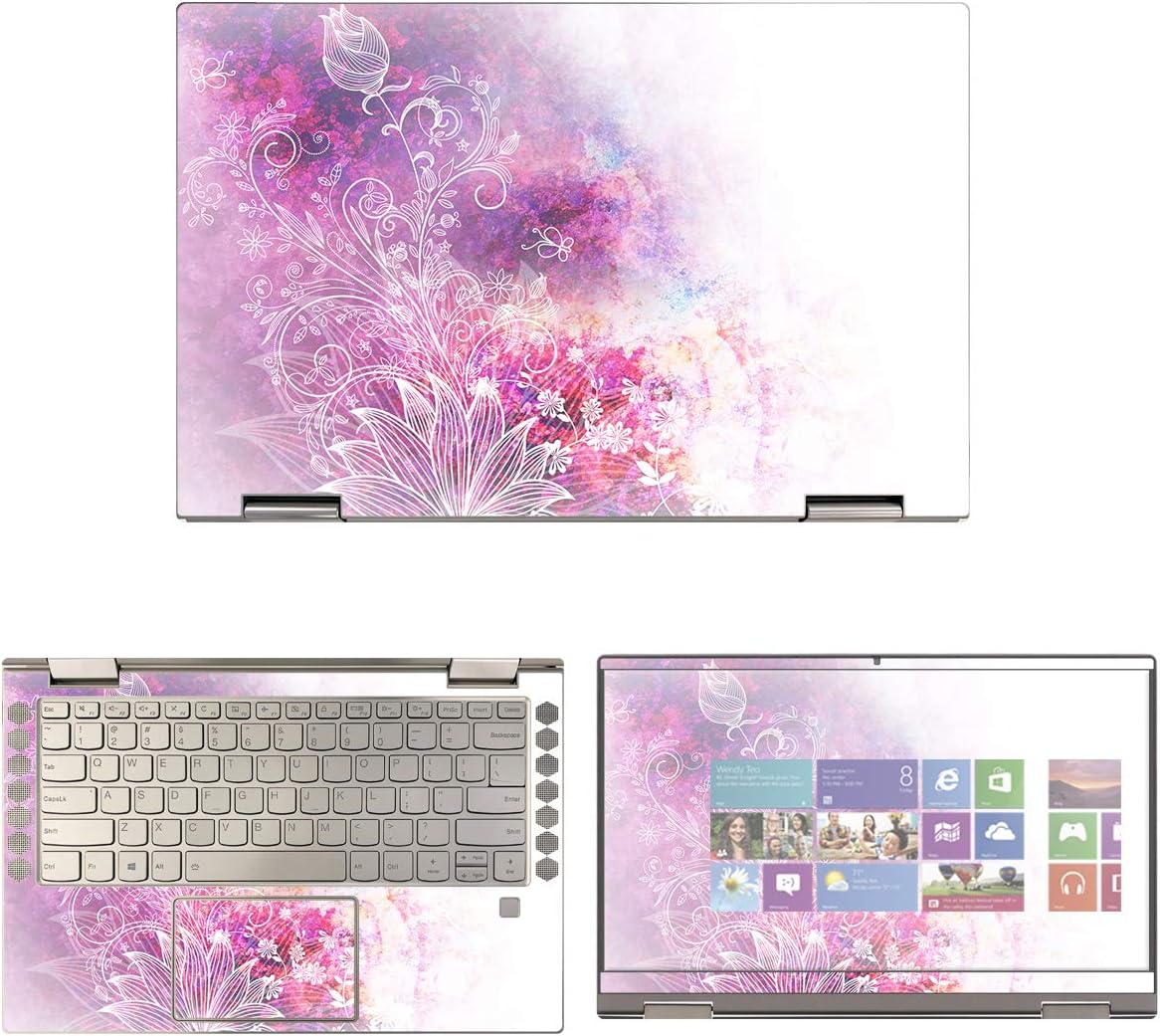Decalrus - Protective Decal Floral Skin Sticker for Lenovo Yoga C740 (14" Screen) case Cover wrap LEyogaC740_14-110