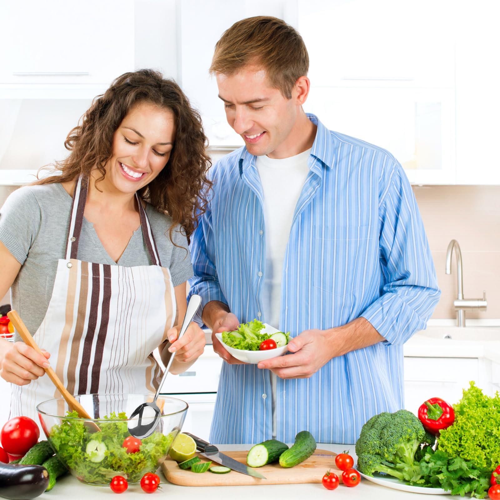 Set Posate Insalata 3 Pezzi - Acciaio Inox, 28 Cm, Per Ristorante O Casa