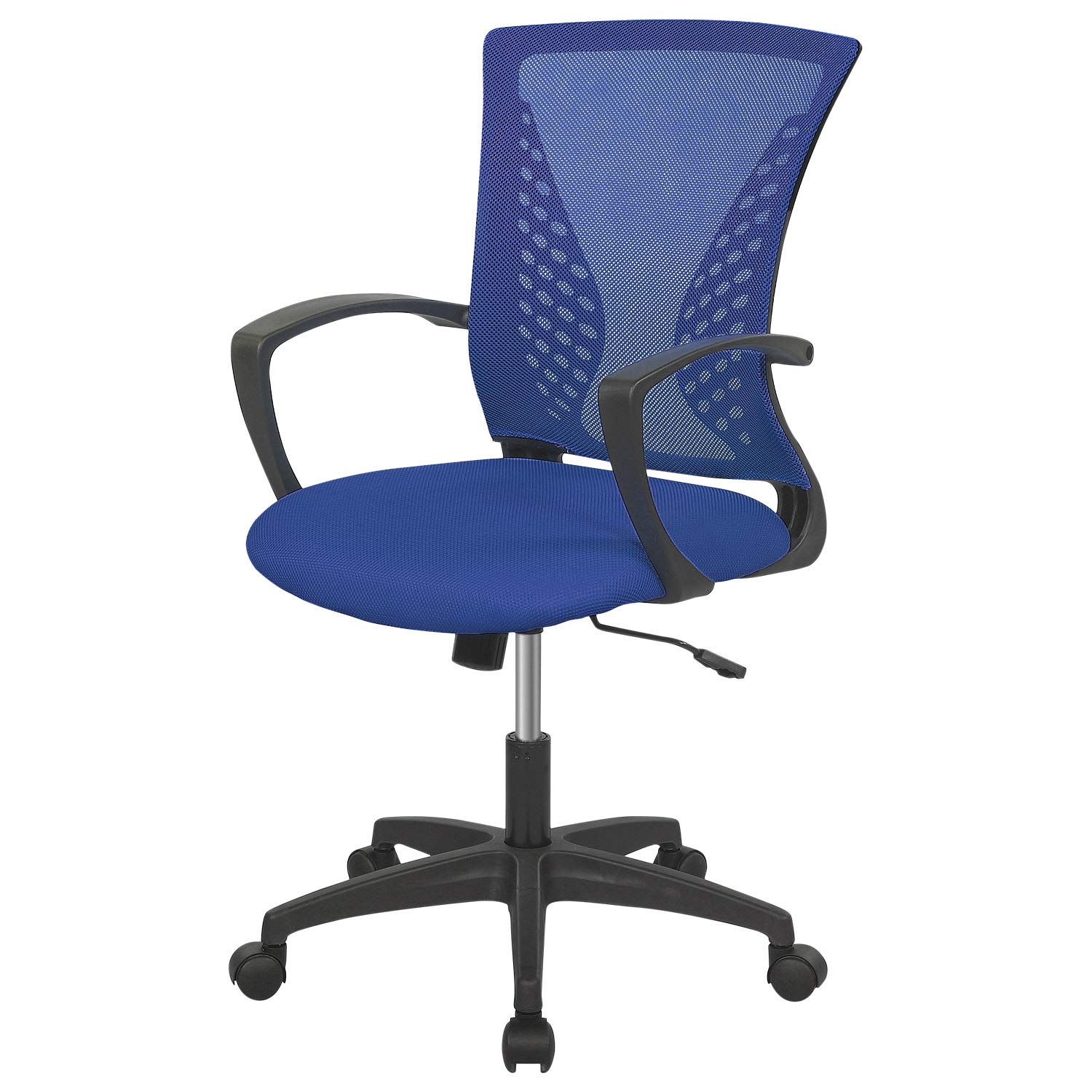 Home Office Chair Mid Back PC Swivel Lumbar Support Adjustable Desk Task Computer Ergonomic Comfortable Mesh Chair thumbnail-0