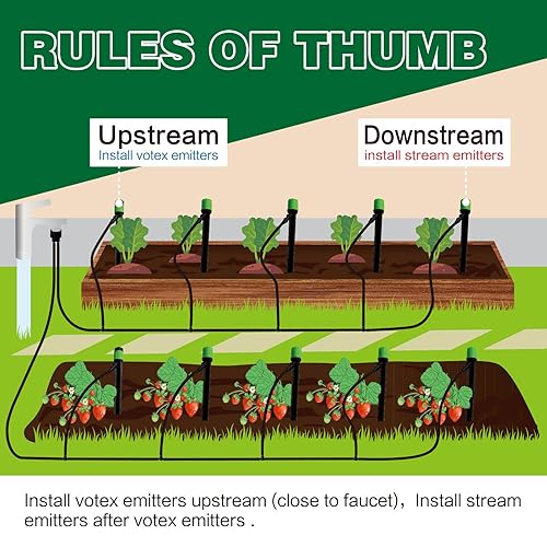 Miniatura 3 de Kit de sistema de riego por goteo de 120 pies, sistema de riego automático de bricolaje, juego de equipos de riego automático para césped de cama