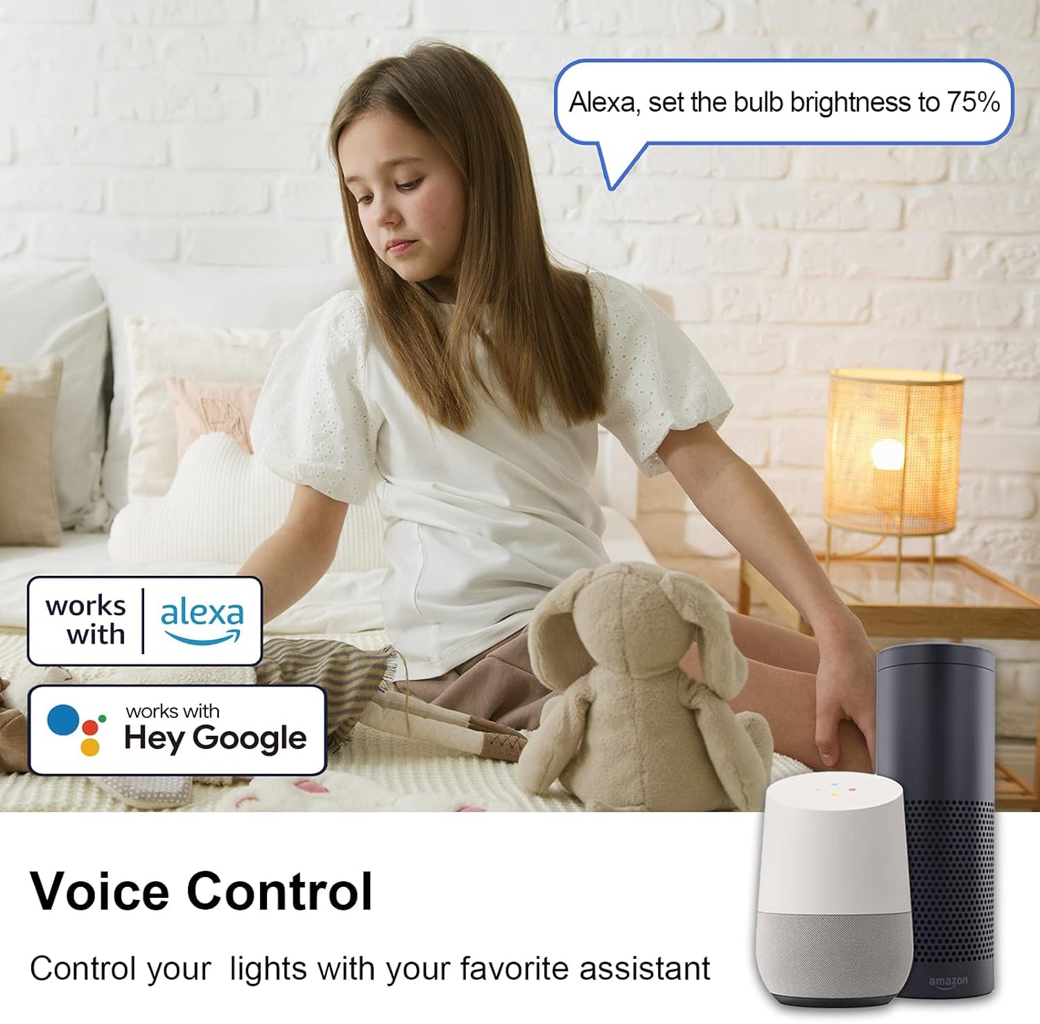 ANTELA Lampadina Alexa E14 Wifi, Dimmerabile Lampadina Smart, RGBW bianco freddo caldo, compatibile con Alexa/Google Home, 8 pezzi