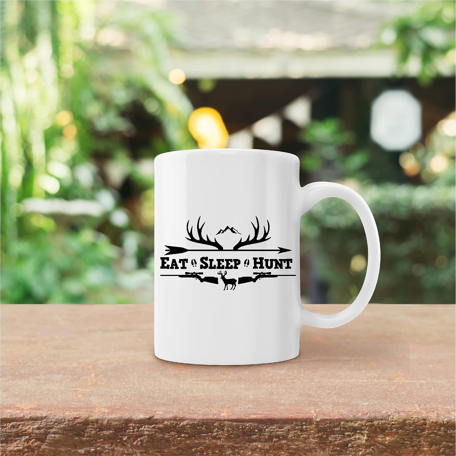 Eat Sleep Hunt Deer Hunting Ceramic Mug-11 Ounces Funny Camping Coffee Milk Tea Mug Cup,Campers Gift,Camping Lovers Gift,Hunters Gift - Image 2